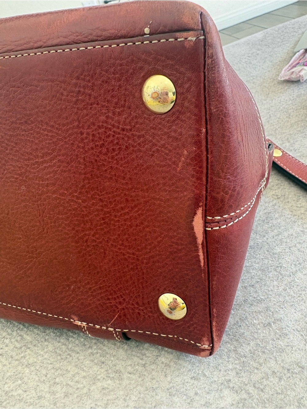 Coach Vintage Miranda Burgundy Satchel with Turn-Lock Front Pocket - Picture 8 of 9